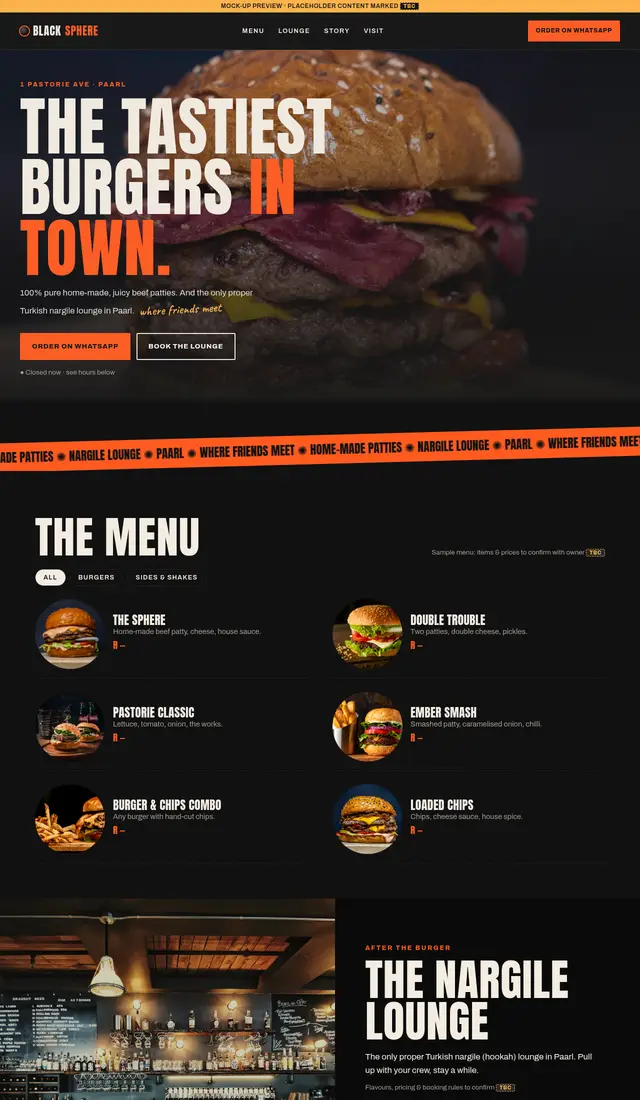 Homepage of the BlackSphere concept site